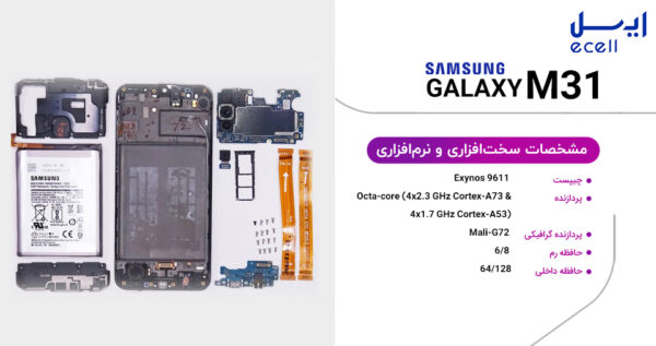 گوشی موبایل سامسونگ Galaxy M31 ظرفیت 128 گیگابایت - رم 6 گیگابایت