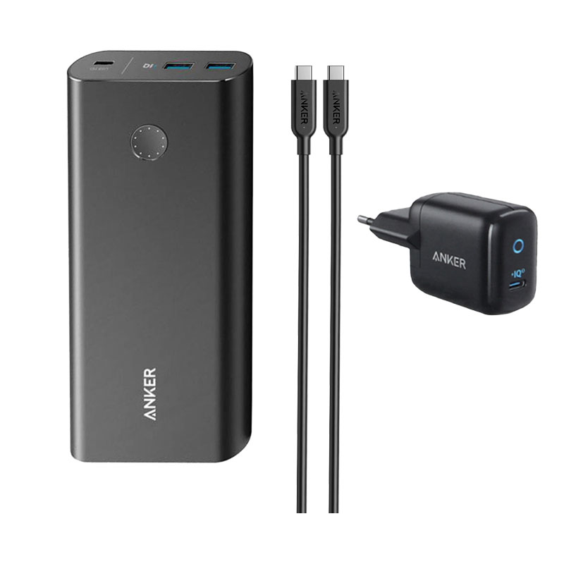B1376 PowerCore Plus (1) شارژر انکر به همراه آداپتور و سیم