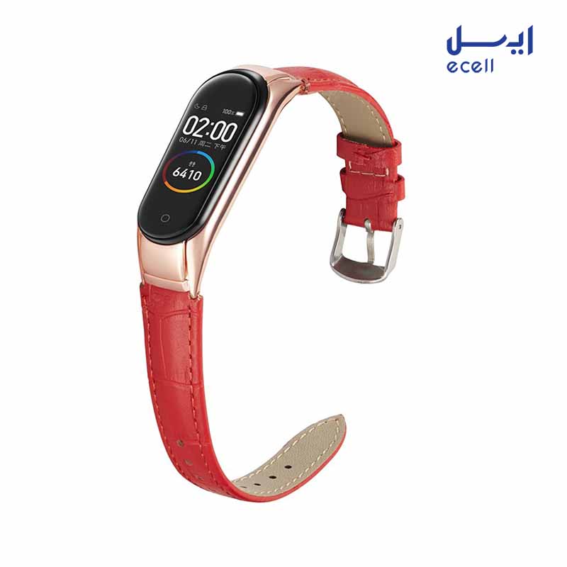 Mi Band 3 Leather Strap (2) خرید بند چرمی دستبند سلامتی شیائومی مدل Mi Band 3