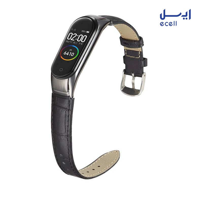 Mi Band 3 Leather Strap (4) خرید اینترنتی بند چرمی دستبند سلامتی شیائومی مدل Mi Band 3