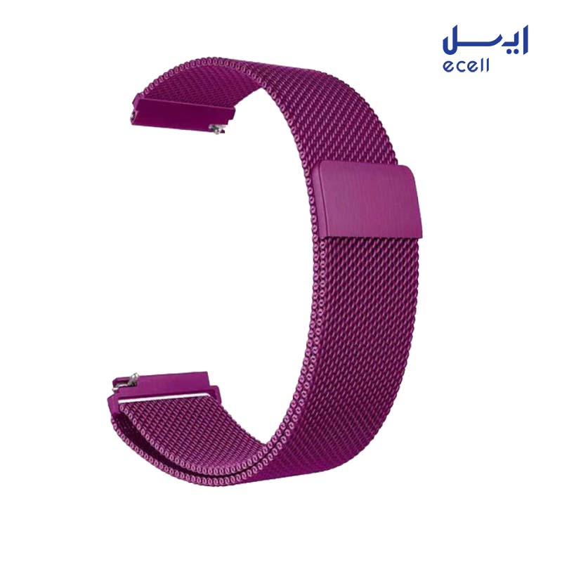 Milanese 20mm (3) بند آهنربایی میلانس مناسب ساعت هوشمند اندازه 20mm بنفش