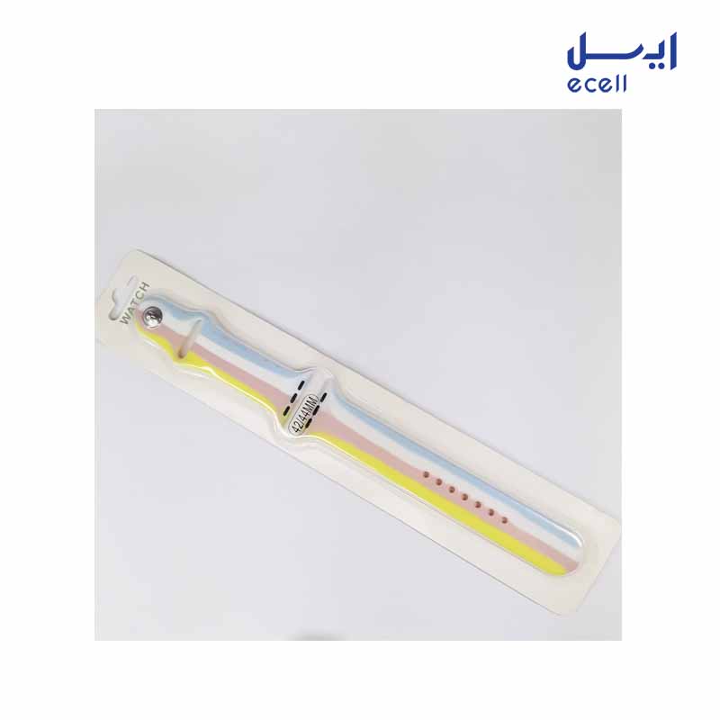 Rainbow Pattern Apple Watch 42-44mm (3) سفارش بند سیلیکونی ساعت اپل واچ Apple Watch 42/44mm مدل رنگین کمان