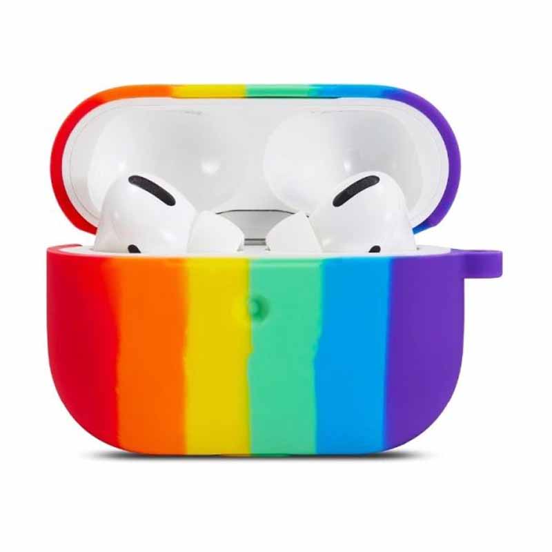 کاور سیلیکونی هندزفری Apple Airpods Pro مدل رنگین کمان