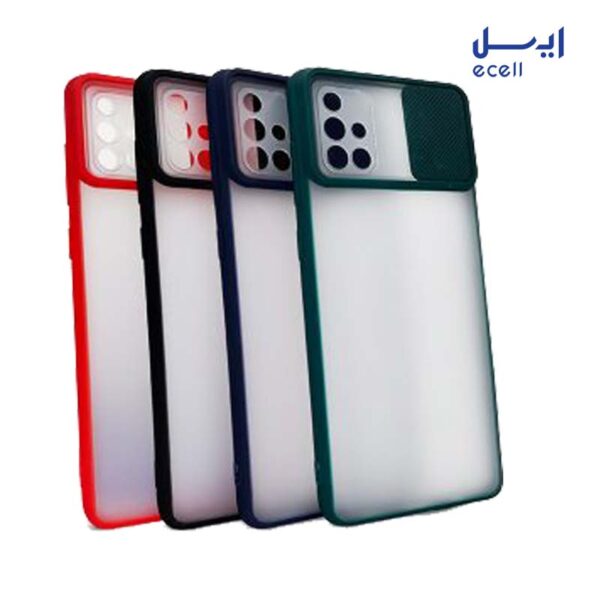 قاب پشت مات Galaxy A71 محافظ لنزدار کشویی