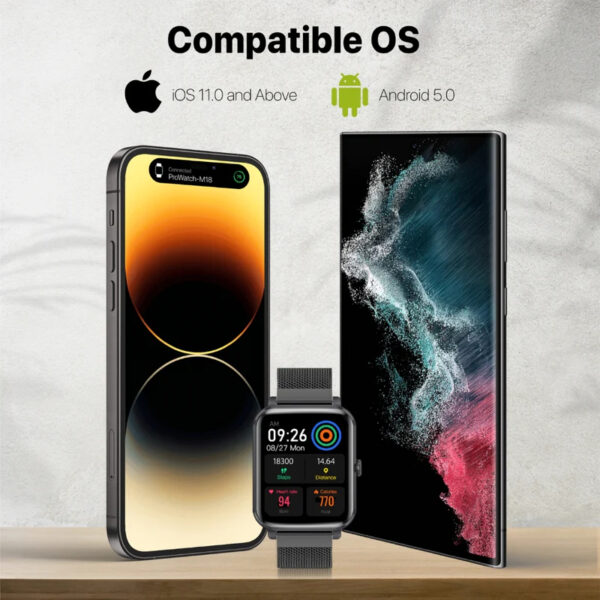 ساعت هوشمند پرومیت مدل PROWATCH-M18.GRAPHITE