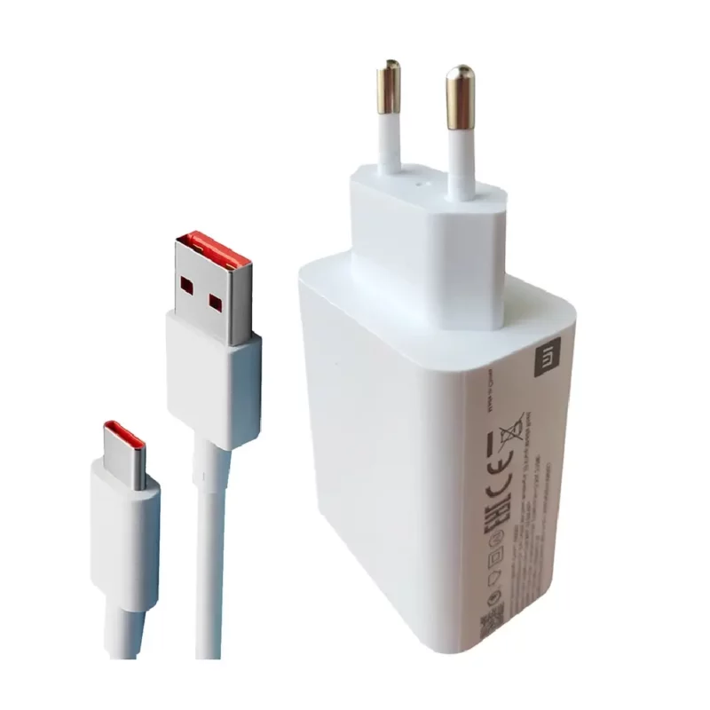 شارژر دیواری شیائومی مدل 33 وات به همراه کابل تبدیل usb-C